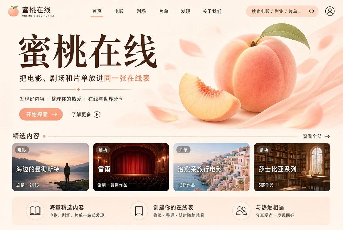 蜜桃在线观影发现主视觉